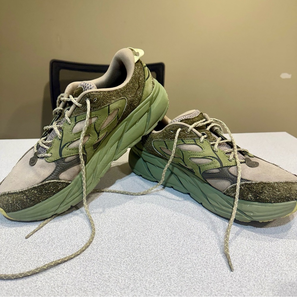 Hoka Green and Gray Athletic Shoes - Picture 7 of 10